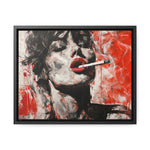 Crimson Charm: Beauty in Smoke