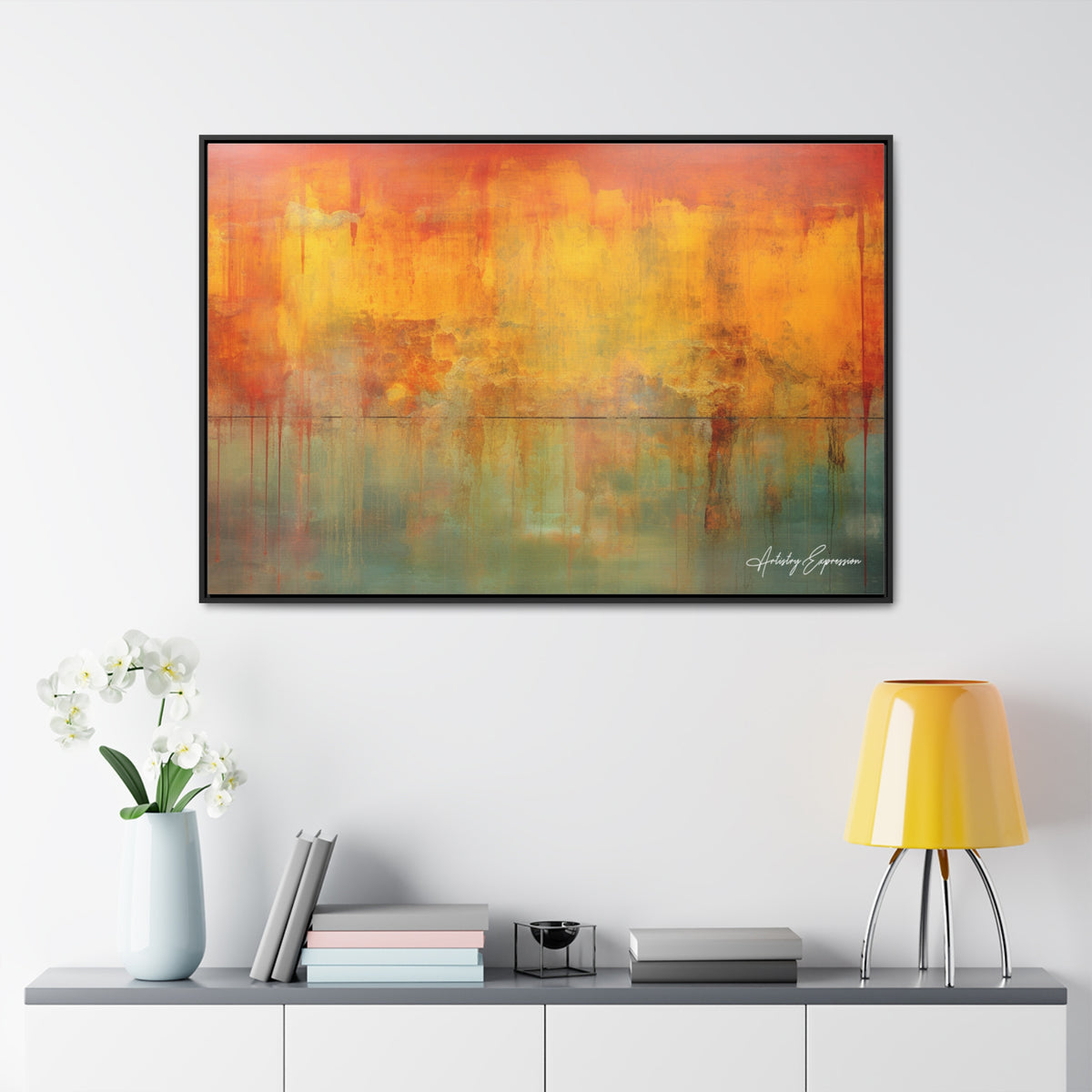 Expressionnisme abstrait aux couleurs profondes