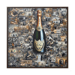 Champagne Dreams: Graffiti Fusion of Wealth and Celebration
