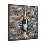 Champagne Dreams: Graffiti Fusion of Wealth and Celebration
