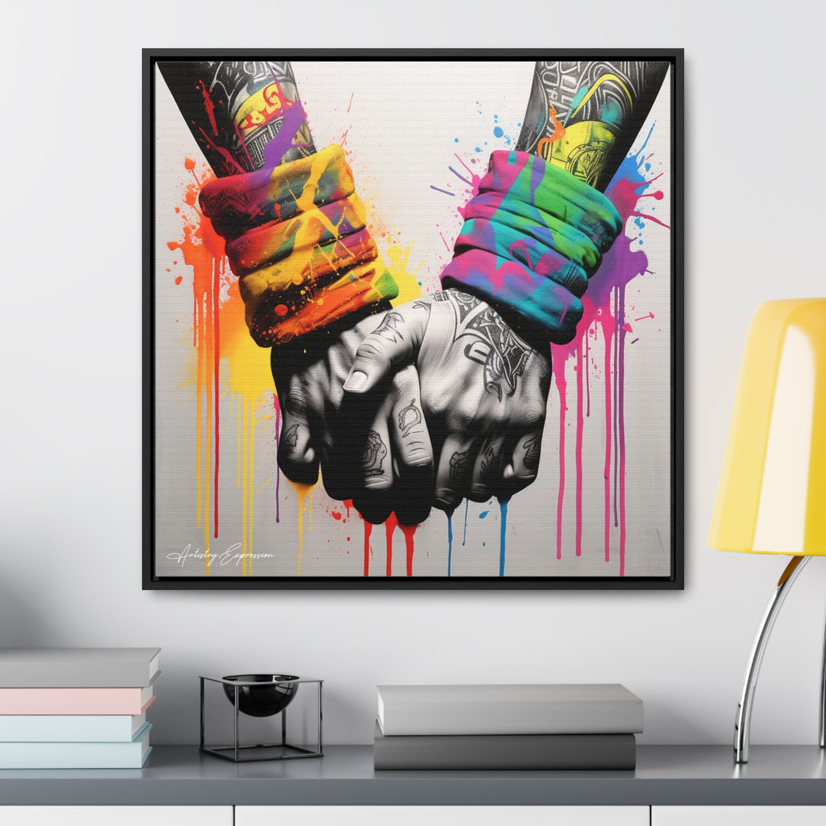 Graffiti Bond: Two Hands United in Street Art