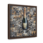 Champagne Dreams: Graffiti Fusion of Wealth and Celebration