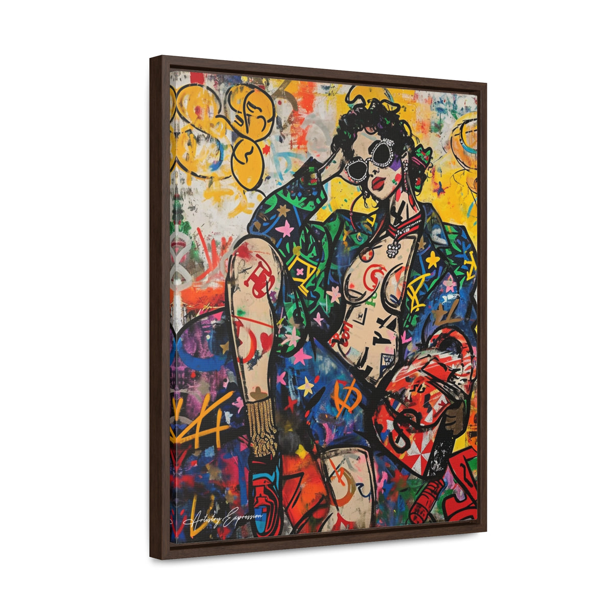 Déesse du graffiti : richesse et style en couleur
