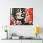 Crimson Charm: Beauty in Smoke