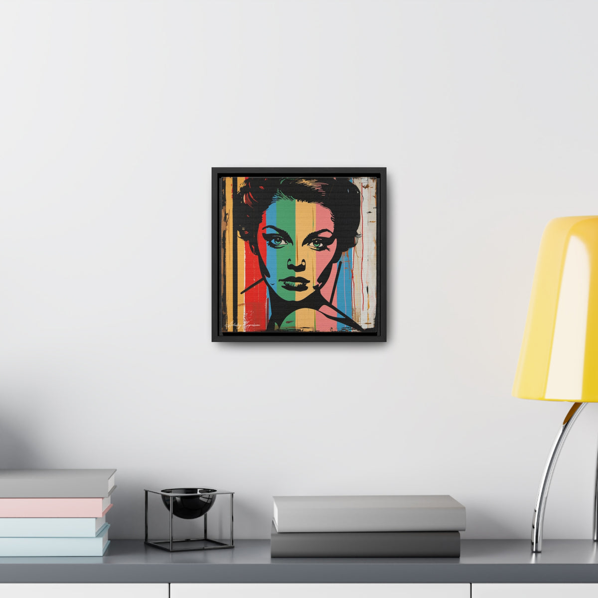 Color Splash: Vibrant Pop Art Lady Portrait