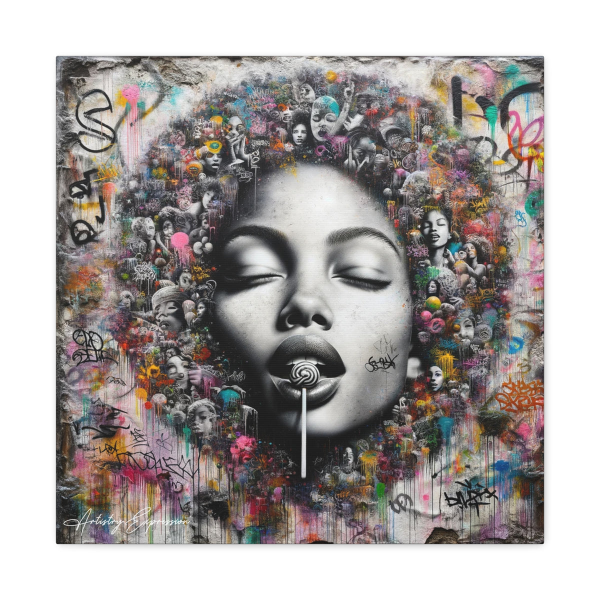 Urban Reverie: Graffiti Fusion of Photorealism and Chaos