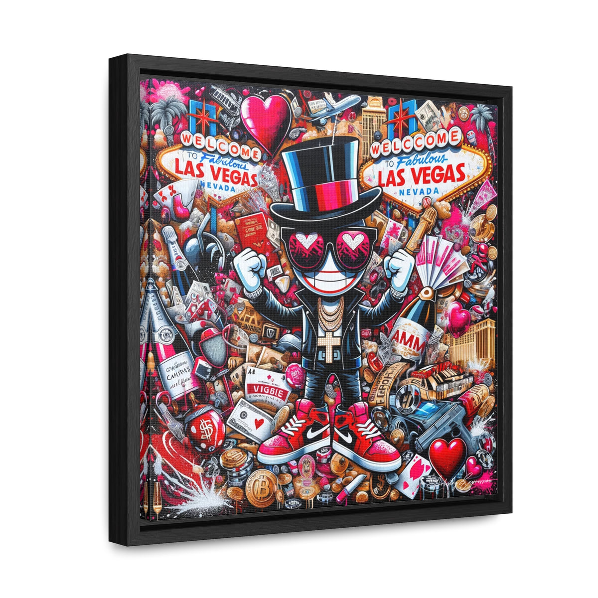 Neon Nights: Graffiti Exploration of Vegas Vibes