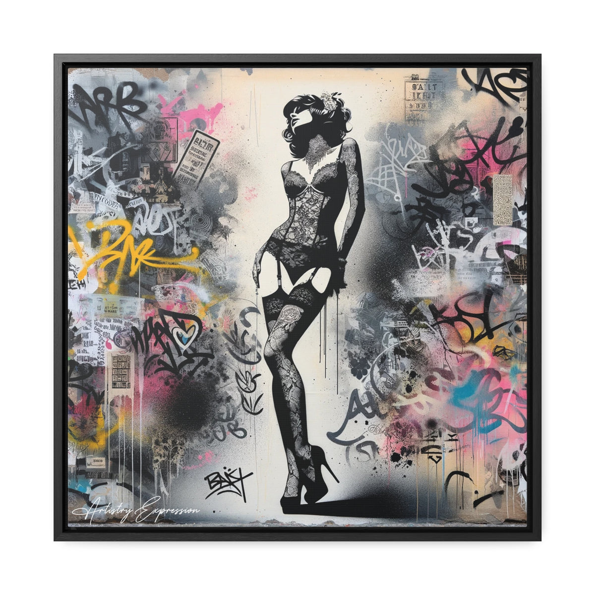 Graffiti Glamour: Beauty Amidst Chaos