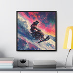 Snowscape Sprint: Snowmobile Dash in Color