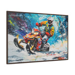 Snowmobiling Amidst Vivid Tones