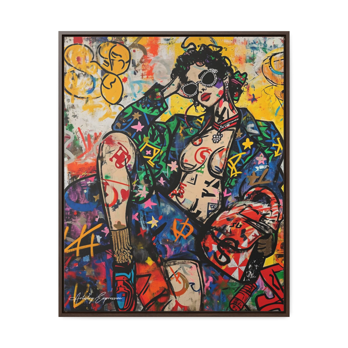Déesse du graffiti : richesse et style en couleur