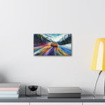 Car Racing Through Winter Wonderland