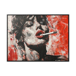 Crimson Charm: Beauty in Smoke