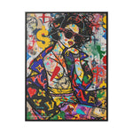 Urban Affluence: Stylish Girl's Graffiti