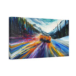 Car Racing Through Winter Wonderland