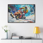 Snowmobiling Amidst Vivid Tones