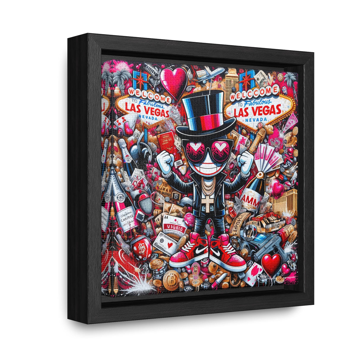 Neon Nights: Graffiti Exploration of Vegas Vibes