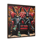 Bunny Street Style: Graffiti Mural of Urban Sophistication