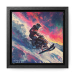 Snowscape Sprint: Snowmobile Dash in Color