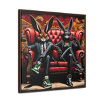 Bunny Street Style: Graffiti Mural of Urban Sophistication