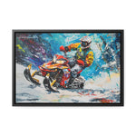 Snowmobiling Amidst Vivid Tones