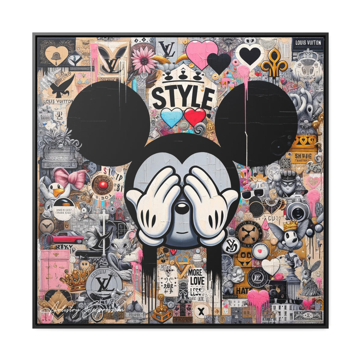 Urban Harmony: A Graffiti Mosaic of Pop Culture
