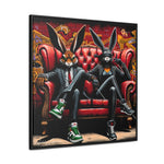 Bunny Street Style: Graffiti Mural of Urban Sophistication