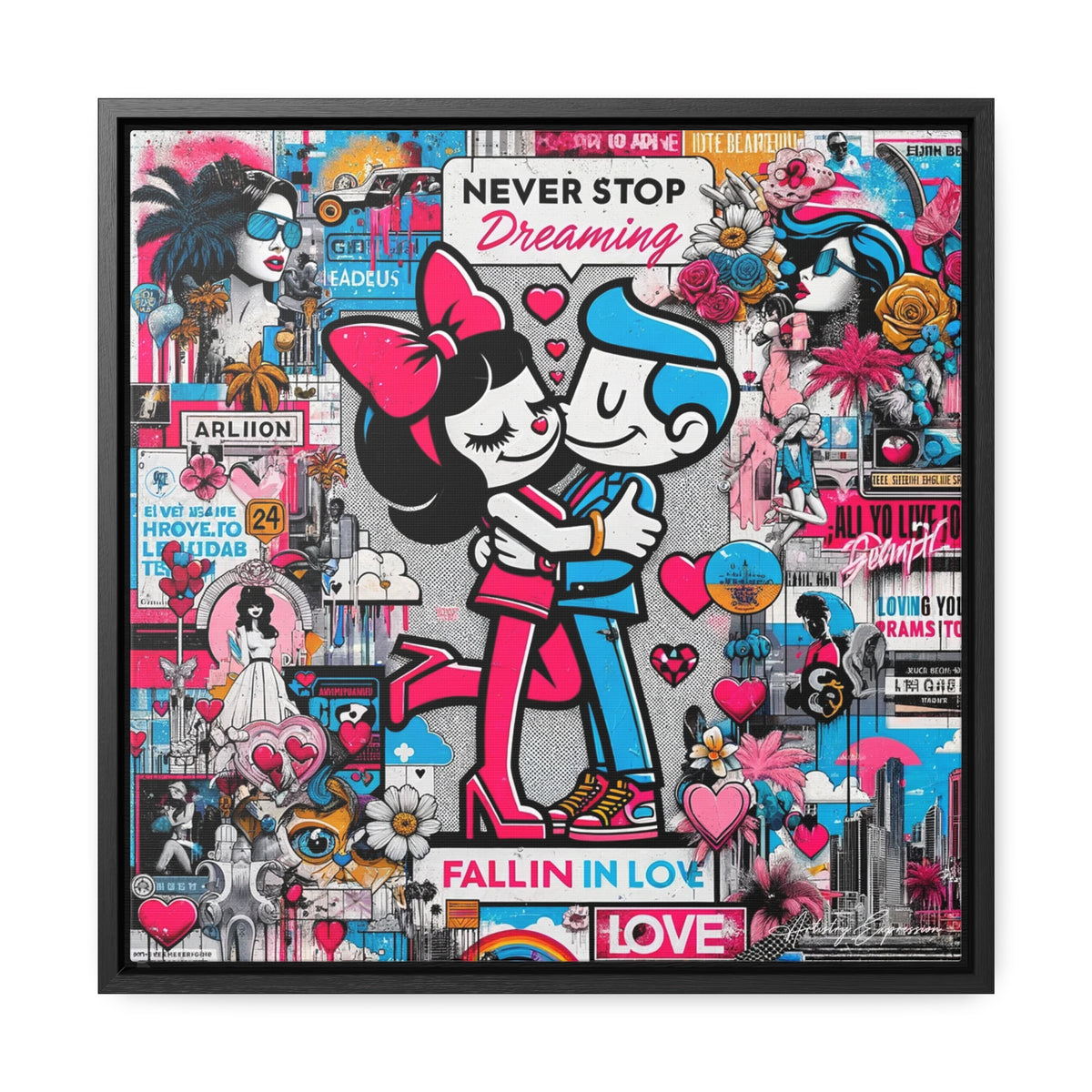 Urban Expression: Vibrant Graffiti Canvas