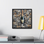 Champagne Dreams: Graffiti Fusion of Wealth and Celebration