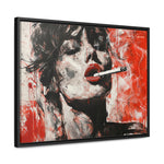 Crimson Charm: Beauty in Smoke