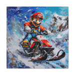 Colorful Blizzard Dash: Mario's Speedy Snowmobile