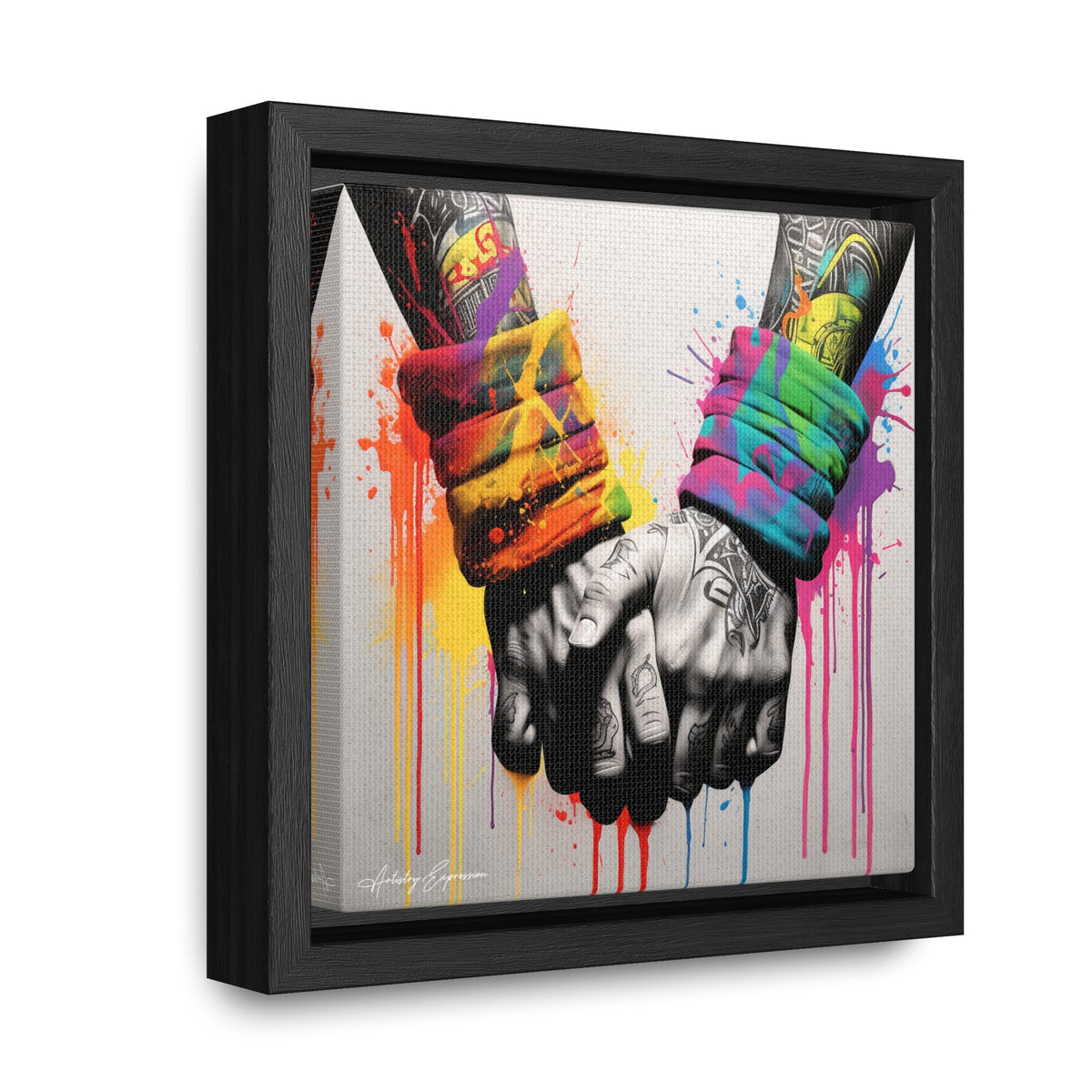 Graffiti Bond: Two Hands United in Street Art