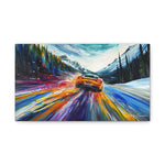 Car Racing Through Winter Wonderland