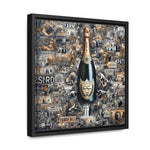 Champagne Dreams: Graffiti Fusion of Wealth and Celebration