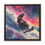 Snowscape Sprint: Snowmobile Dash in Color