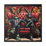 Bunny Street Style: Graffiti Mural of Urban Sophistication