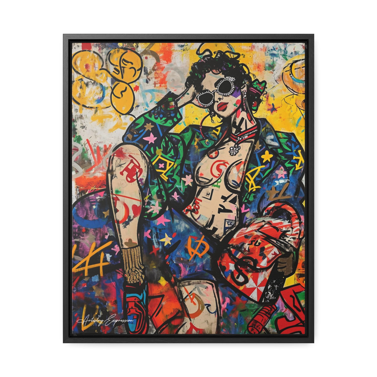 Déesse du graffiti : richesse et style en couleur