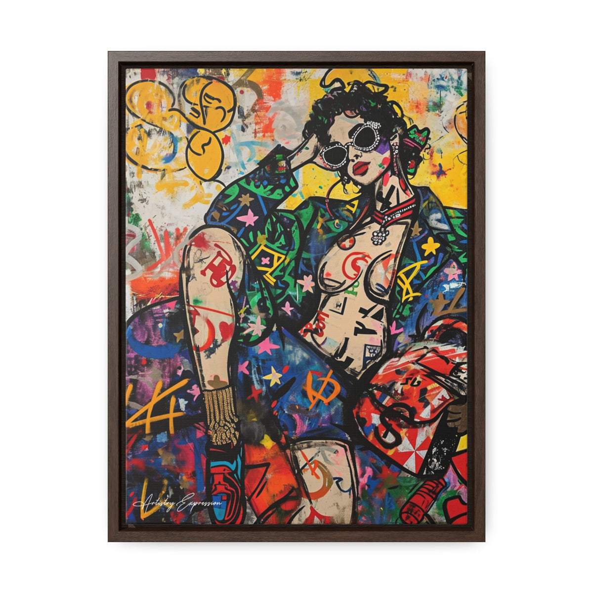 Déesse du graffiti : richesse et style en couleur