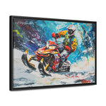 Snowmobiling Amidst Vivid Tones