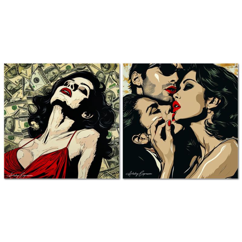 Money and Passion: A Pop Art Fusion