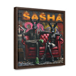 Playful Intrigue: Graffiti Mural with Anthropomorphic Rabbits