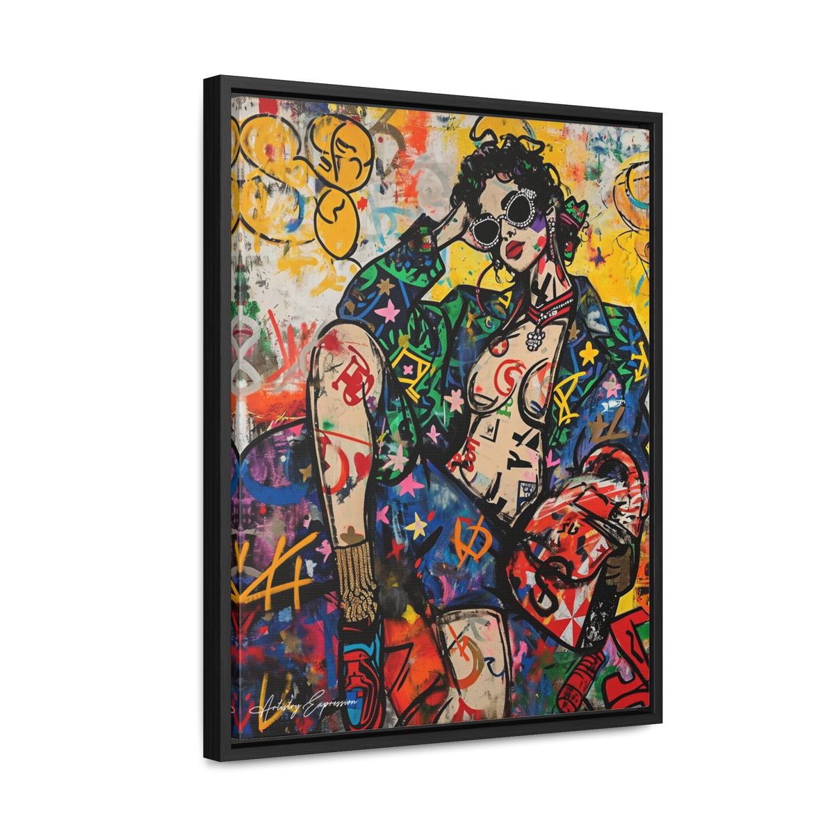 Déesse du graffiti : richesse et style en couleur