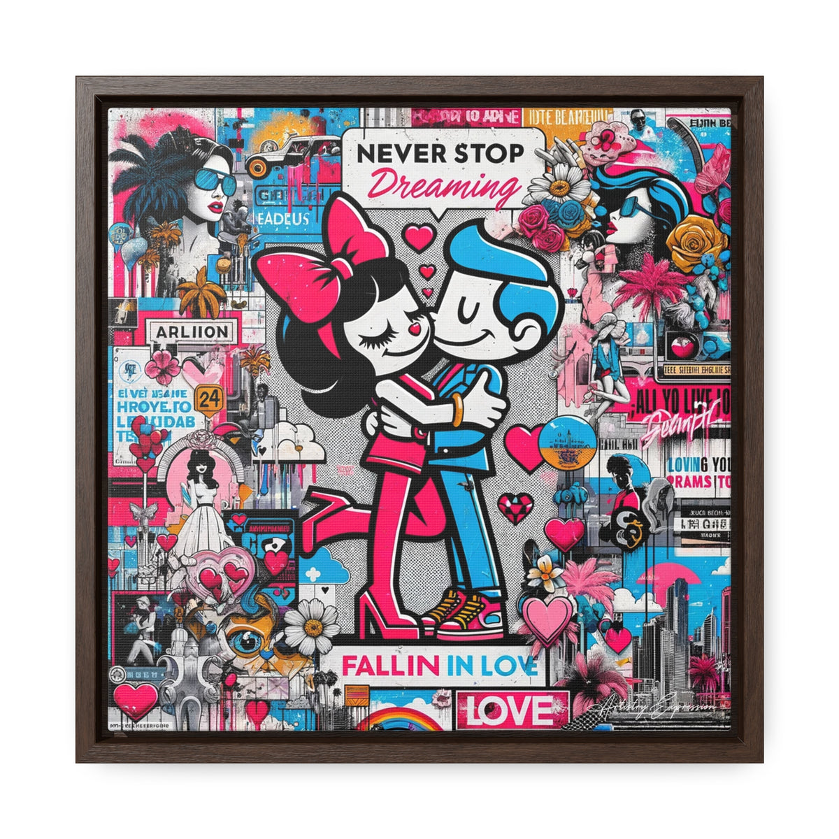 Urban Expression: Vibrant Graffiti Canvas