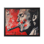 Portrait d'un homme fumant avec des teintes rouges