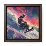 Snowscape Sprint: Snowmobile Dash in Color