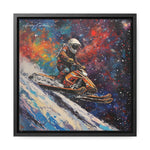 Snowmobile Odyssey: Astronaut's Colorful Space Journey