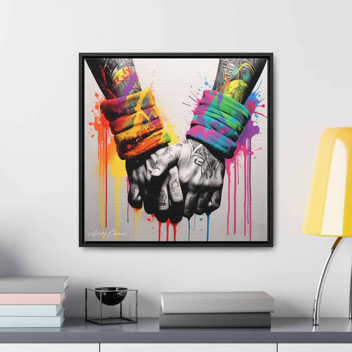 Graffiti Bond: Two Hands United in Street Art