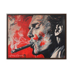 Portrait d'un homme fumant avec des teintes rouges