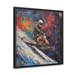 Snowmobile Odyssey: Astronaut's Colorful Space Journey