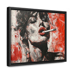 Crimson Charm: Beauty in Smoke